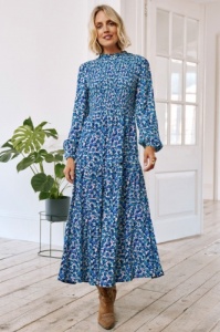 Aspiga Arlette Dress - Digital Floral Blue XS-L